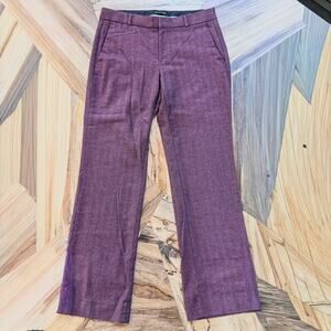 Banana Republic-Logan Fit Flannel Pant w/ Flare-Purple/Muted Magenta-Womens SZ 8